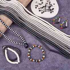 12 нить 4 цвета плоские круглые бусины ручной работы из полимерной глины CLAY-SZ0001-86