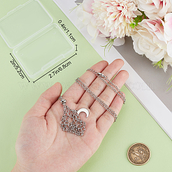 1 шт. ожерелье-мешок из нержавеющей стали 304 для изготовления самородков драгоценных камней&nbsp;NJEW-BBC0001-26