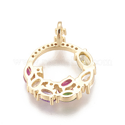 Латунные микро проложить кубического циркония подвески&nbsp;X-ZIRC-L078-048G-NR