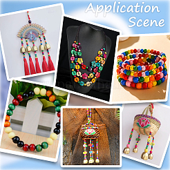 1200шт окрашенные бусины из натурального дерева WOOD-GF0002-13C