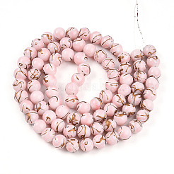 Выпечка окрашенные стеклянные бусины пряди&nbsp;DGLA-N010-10mm-01