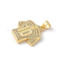 Латунные микро проложить кубического циркония подвески&nbsp;KK-P294-14G