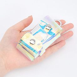 Радужные пластиковые двойные сумки для хранения мячей для гольфа из ПВХ AJEW-WH0329-40