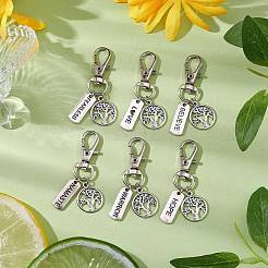 Вдохновляющее слово и дерево жизни подвеска в тибетском стиле из сплава&nbsp;HJEW-JM02192