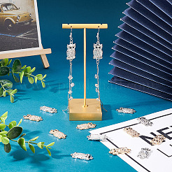 20 шт. 2-цветные подвески-коннекторы из цинкового сплава со стразами&nbsp;FIND-AR0002-72