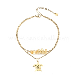 Многорядные браслеты с подвесками из нержавеющей стали 304 AJEW-AN00511