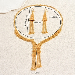 Комплекты из винтажных сплавов с кисточками и ожерелий для женщин&nbsp;QC3206