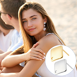 60 шт. 2 цвета фурнитура для сережек-гвоздиков из нержавеющей стали 304 STAS-UN0063-50