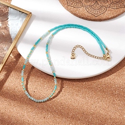 Ожерелья из натурального амазонита в богемном стиле&nbsp;NJEW-JN04658-02