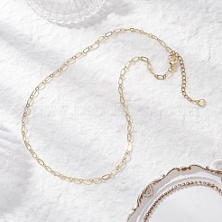 Ожерелья из овальных звеньев латуни толщиной 3 мм для женщин&nbsp;NJEW-JN05518
