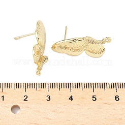 Латунные микро-паве прозрачные серьги-гвоздики из циркония&nbsp;LS-KK-Z106-02G-06