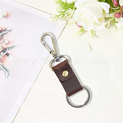 Брелоки из коровьей кожи и сплава&nbsp;KEYC-WH20005-24A