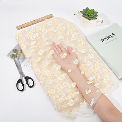 Тюль с узором ромашки DIY-WH0349-86B
