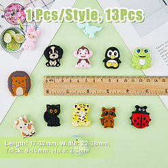 13шт 13 стильных силиконовых фокусных бусин ainmals&nbsp;SIL-DC0001-40