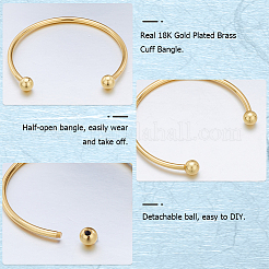 6шт стойка покрытая латунью изготовление браслета-манжеты KK-BBC0013-98