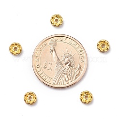 Железные хрустальные бусины-разделители со стразами RB-A007-6MM-G