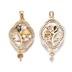 Латунные микропаве красочные кубические циркониевые подвески KK-S356-344-NF