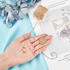 15.9~16.4-футовые латунные цепочки с сердечками&nbsp;DIY-CA0002-22