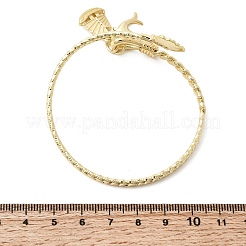 Браслеты-манжеты с прозрачным кубическим цирконием из латуни с микропаве&nbsp;BJEW-F526-04G