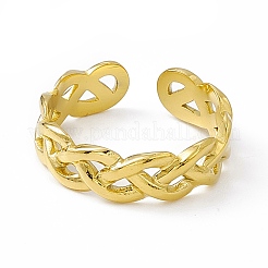 Ионное покрытие(ip) 304 нержавеющая сталь манжета кольцо для женщин RJEW-C060-42G