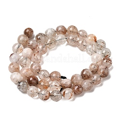 Нити бусин из рутилированного кварца из натурального черного золота&nbsp;G-D359-A02-8mm