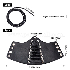 Регулируемые браслеты шнур кожаный BJEW-WH0019-01B