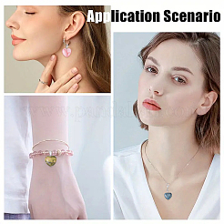 15 шт. подвеска в форме сердца из натуральных и синтетических камней&nbsp;HJEW-YW00170