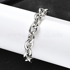 Браслеты-цепочки из нержавеющей стали 304 для женщин BJEW-Q050-01C-P