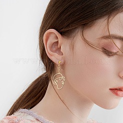 Набор для изготовления сережек с абстрактным лицом своими руками&nbsp;DIY-SZ0008-67