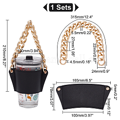 Термостойкая многоразовая чашка из искусственной кожи AJEW-WH0326-39B