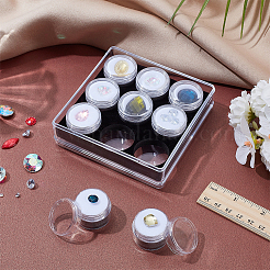 9шт колонна пластиковые контейнеры для алмазов&nbsp;CON-WH0095-133B