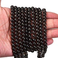 Природные дымчатый кварц бисер пряди круглые&nbsp;X-G-E329-6mm-38