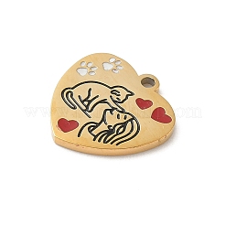 Подвески из нержавеющей стали 304 с эмалью&nbsp;STAS-I351-21G-02