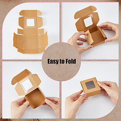 Ящик для хранения конфет из крафт-бумаги CON-WH0084-90A