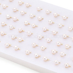 Серьги-гвоздики из латуни и натурального жемчуга&nbsp;PEAR-N020-WX09