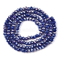 Стеклянные бусины с гальваническим покрытием  EGLA-A044-P2mm-B07