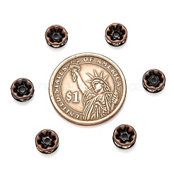 Латунные бусины-рондель из стразов&nbsp;RB-H035-29