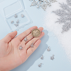 12шт 3 стиля латунные микропаве прозрачные кубические подвески из циркония&nbsp;KK-PH0012-21