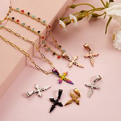 10 шт. подвески из нержавеющей стали 304 двух цветов&nbsp;STAS-SZ0001-45