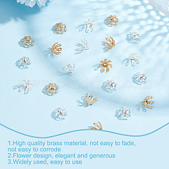 200 шт. 2-х цветные латунные колпачки для бусин&nbsp;FIND-GO0003-29