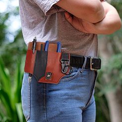 Поясная сумка из искусственной кожи AJEW-WH0042-48B