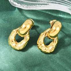 Серьги-гвоздики из нержавеющей стали 304 EJEW-K268-33G