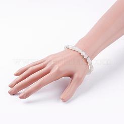 Браслеты из натурального белого лунного камня&nbsp;BJEW-JB03374-03