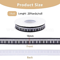 Фортепианный узор из полиэстера с лентой в гросгрин OCOR-WH0086-93