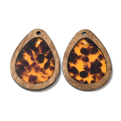 Кулон из дерева и смолы WOOD-H104-22-08-1