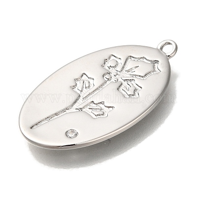 Латунные микро проложить кубического циркония подвески KK-U038-05P-04-1