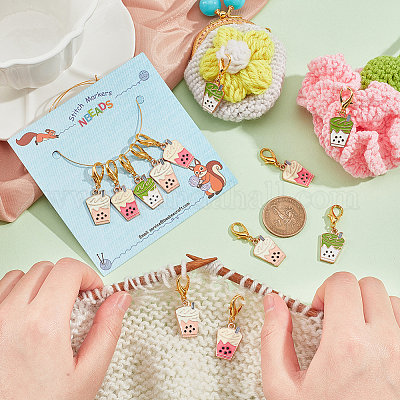 12 шт. сплав эмаль боба чашка чая с молоком кулон украшения HJEW-PH01566-1