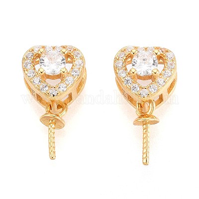 925 подвеска в форме сердца из стерлингового серебра с микропаве из кубических цирконий STER-N016-91G-1