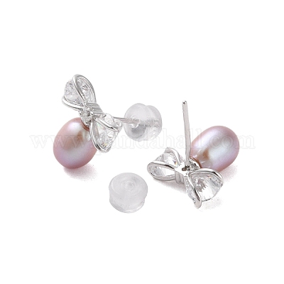 925 серьга-гвоздик из стерлингового серебра EJEW-H002-09P-1