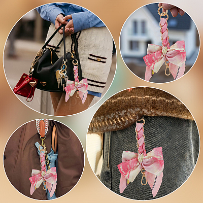 2 шт. полиэстеровые цепочки-банты для сумок PURS-ME0001-01A-1
